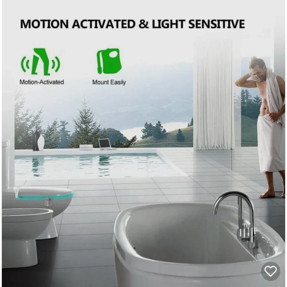 Glowbowl Motion Sensor LED Toilet Night Light Color Changing Bathroom Bowl Light